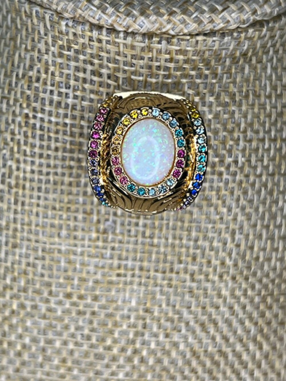 Kurt Geiger | Rhinestone & Opal Hoop Earrings | Retail: $98.00 - Picture 3 of 5